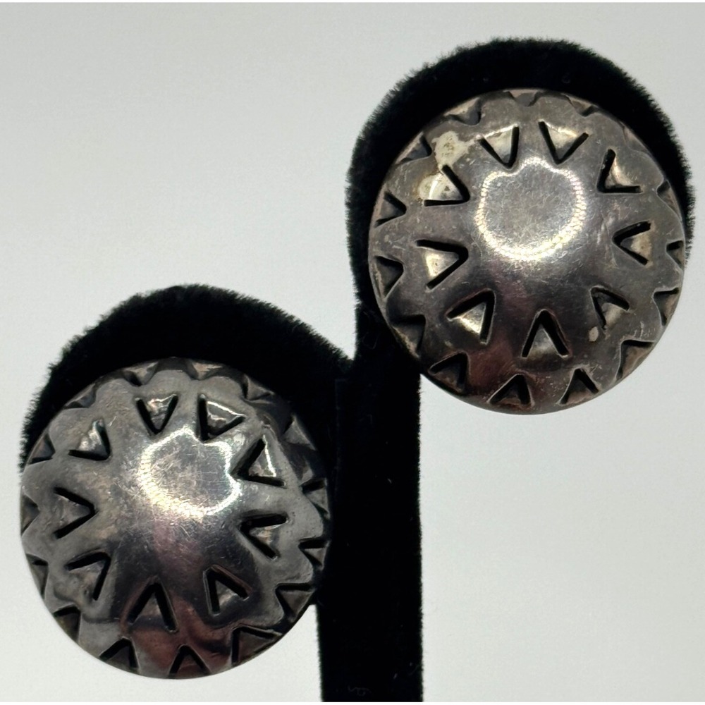 Steveโ Vaubel Sterling Silver Round Clip On Earrings 2001